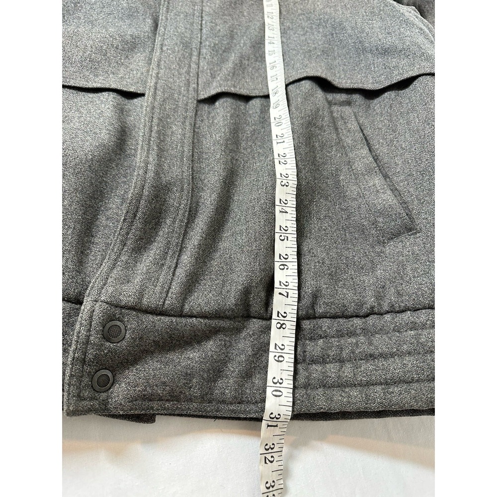 Vintage Members Only Wool‎ Coat Hood Gray Size XLT Bomber Jacket Flannel Lined - Picture 8 of 11